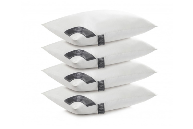 €27.99 instead of €68.24 (from Direct Warehouse Limited) for a set of four duck feather and down pillows - save 59%