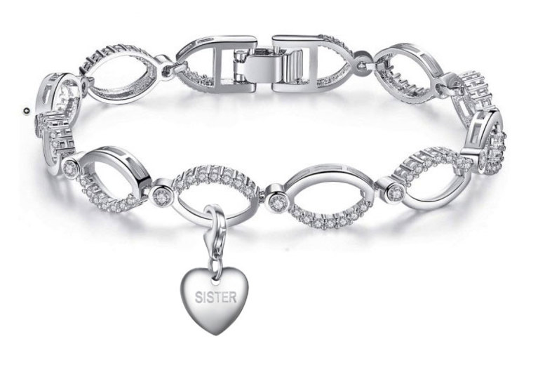 £14.99 instead of £109 (from Your Ideal Gift) for a personalised lab-created crystal chain hoop charm bracelet - choose between 16 designs and save 86%