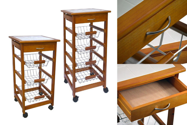 €32.99 instead of €73.14 (from Home Discount) for a three-tier kitchen trolley, €36.99 for a four tier - save up to 55%