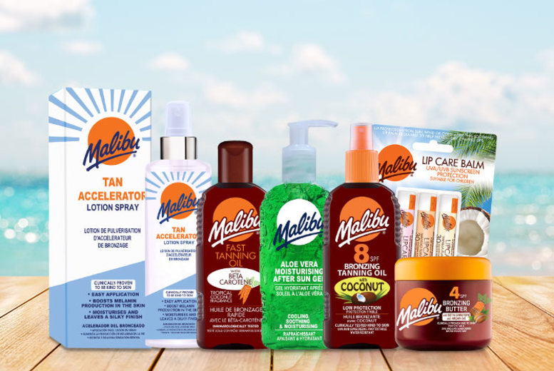 €18.99 instead of €34.29 (from Malibu Sun) for a Malibu Sun body tanning collection- save 45%