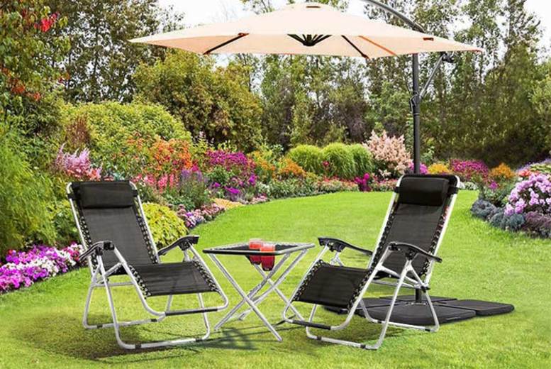 €75 instead of €173.41 (from Fusion Online) for a pair of textilene zero gravity reclining garden chairs - save 57%