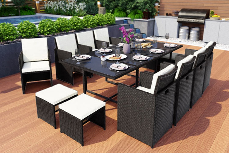 €649 instead of €1153.47 (from Viron Motors) for a 13-peice durable polyrattan garden furniture set - save 44%