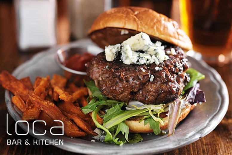 £12 for a burger or hot dog and drinks for two, £23 for four, £14 for a burger or hot dog and cocktails for two, £27 for four at Loca Bar & Kitchen - choose from two locations and save up to 56%