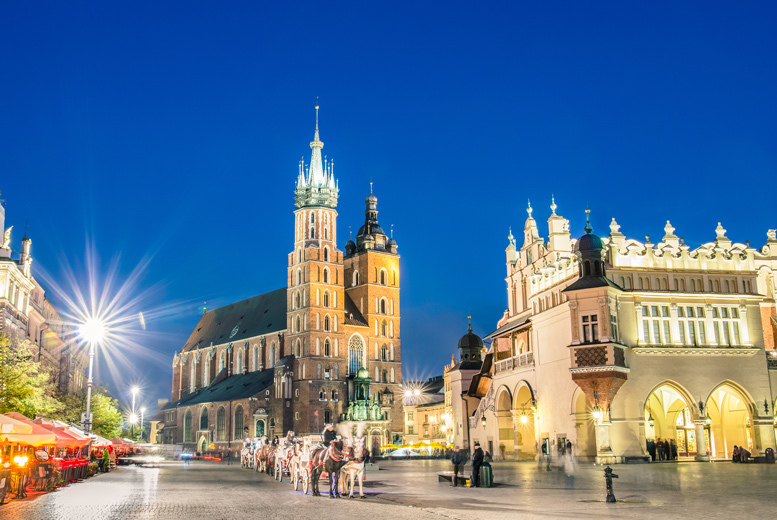 Escape with a two, three or four-night 4* getaway to Krakow – Now with the ability to choose your flight!