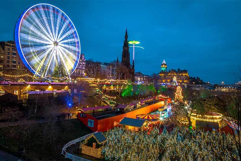 £89 (at Brooks Hotel) for an overnight Edinburgh stay for two people including afternoon tea, a bottle of Prosecco and late check out, or £139 for two nights - enjoy all the Christmas shopping Edinburgh has to offer and save a festive 46%