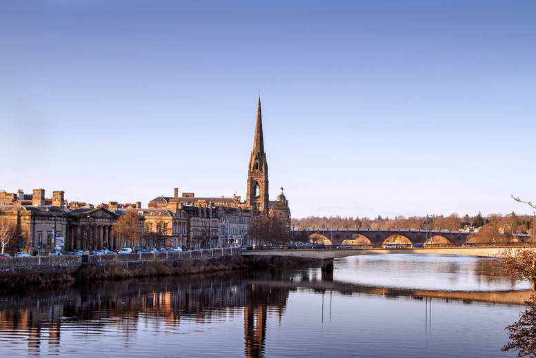 £79 (at New County Hotel, Perth) for an overnight stay for two people with breakfast, two-course dining, a bottle of wine, early check in and late check out, or £119 for two nights - save up to 51%