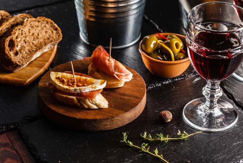 £24 instead of £48.90 for six small plates to share and a glass of wine each, or £48 for 12 plates to share for four people at The Wine House 1821, Glasgow - save up to 51%