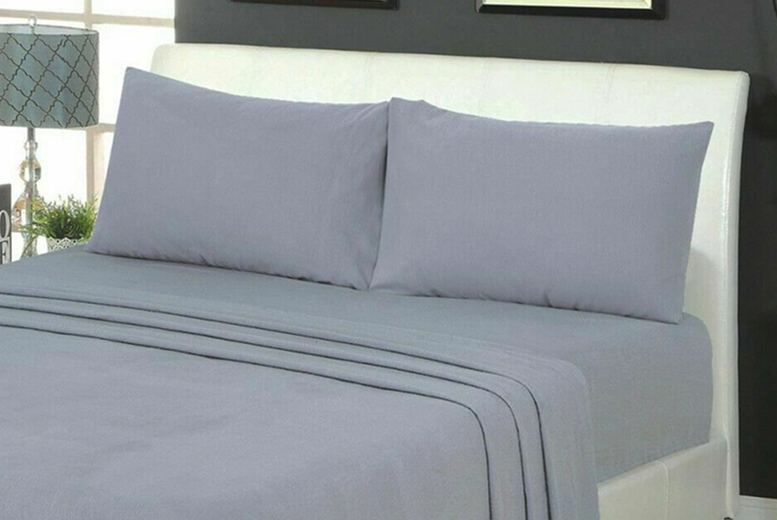 100 Brushed Cotton Flannelette Fitted Sheet Pillow Cases 13