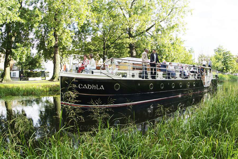 €69 instead of €98 for a two-hour Dublin Grand Canal cruise for two people with three-course dining on the Canal Boat Restaurant - save 30%