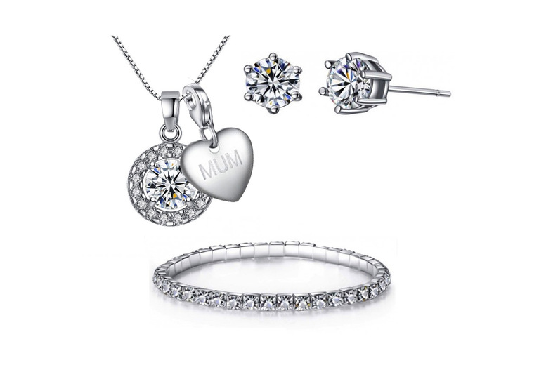 €16.99 instead of €117.75 (from Your Ideal Gift) for a solitaire charm necklace, earring and bracelet tri-set - choose from sixteen charms and save 86%