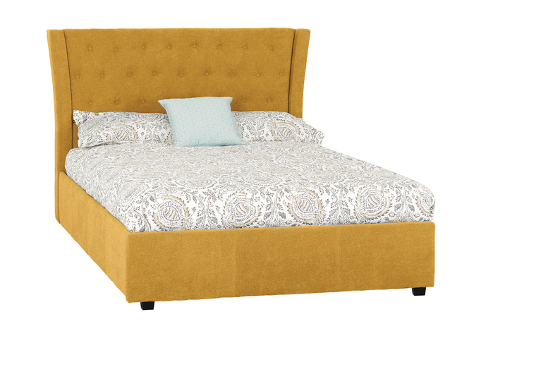 £299 instead of £499.99 (from Envisage Home) for a Hirachi mustard double bed - save 40%