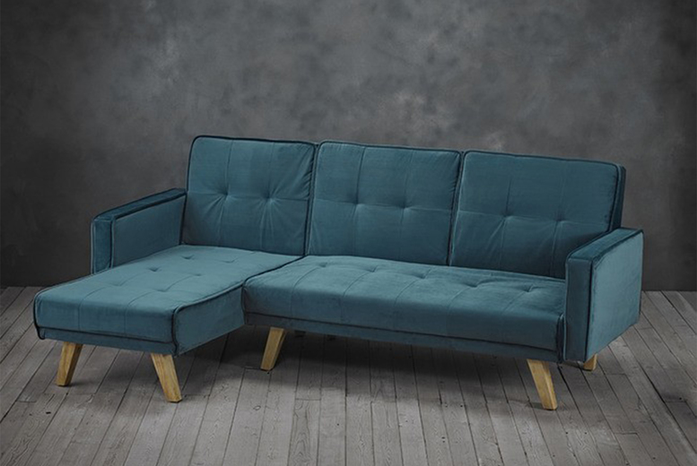 £429 (from Envisage Home) for a velvet corner sofa