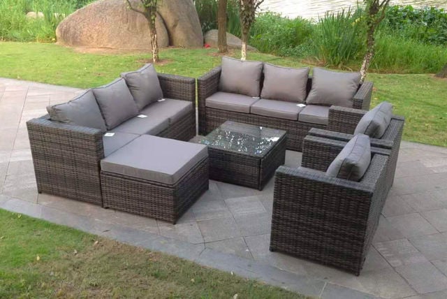 9-Seater Rattan Garden Furniture Set Offer | Shop | LivingSocial