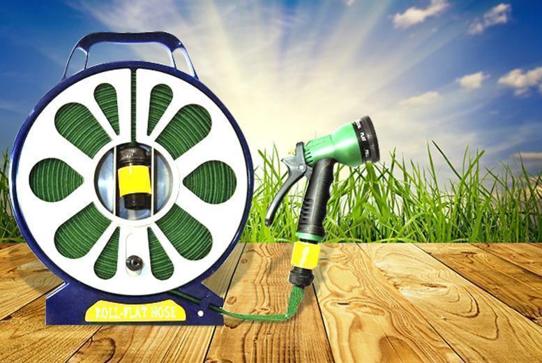 €9.99 instead of €40.92 (from Zoozio) for a 50ft lay flat garden hose with spray nozzle - save 76%