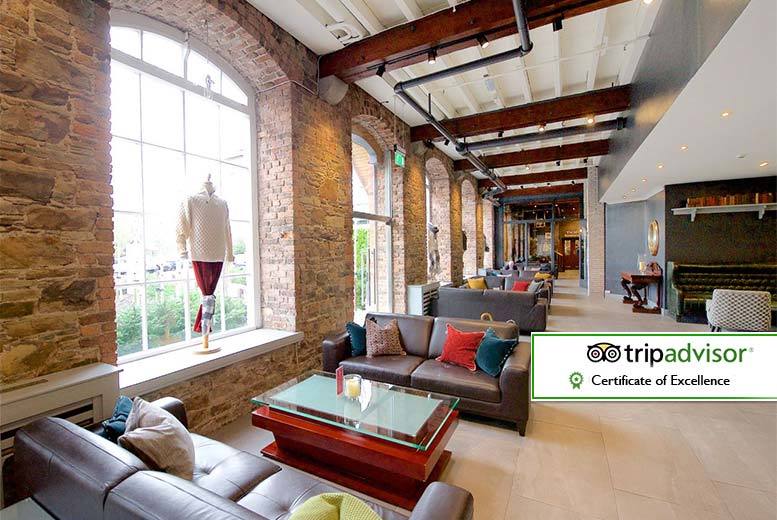 €109 (at Blarney Woollen Mills Hotel) for an overnight stay for two with breakfast, delicious afternoon tea and late checkout, €159 to upgrade to three guests, or from €179 for a two-night stay - save up to 39%