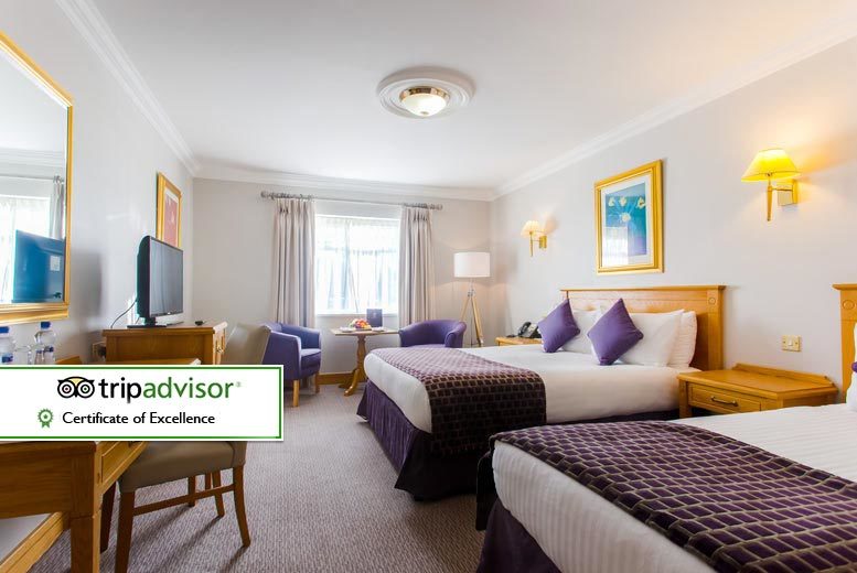 €85 for an overnight stay for two people with leisure access, breakfast and late check out at Ashdown Park Hotel, Gorey