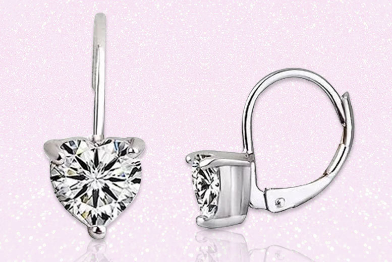 €6 instead of €40.03 (from Evoked Design) for a pair of crystal heart drop hoop earrings - save 85%