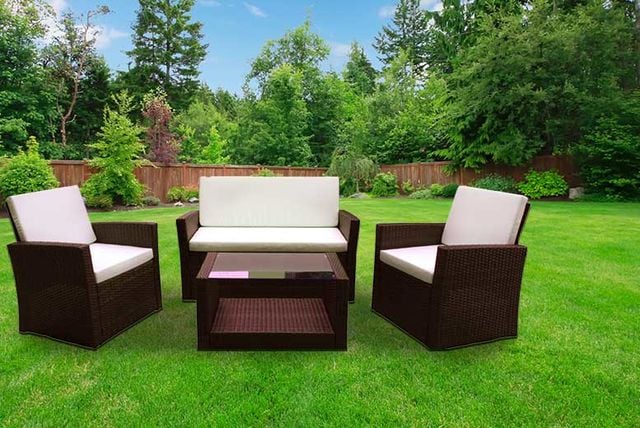 Garden Furniture Colours 4pc roma rattan garden furniture set & cushions - 2 colours! Garden Furniture Colours 4pc roma rattan garden furniture set & cushions - 2 colours!