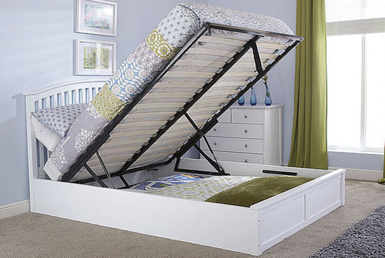 From €339 instead of €751.06 (from FTA Furnishing) for a double ottoman bed with headboard, or from €369 for a king - choose from two colours and two different mattress options and save up to 55%