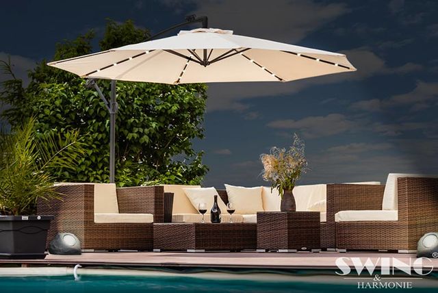 Led Garden Umbrella Ping Livingsocial Led Xl Cantilever Garden Parasol