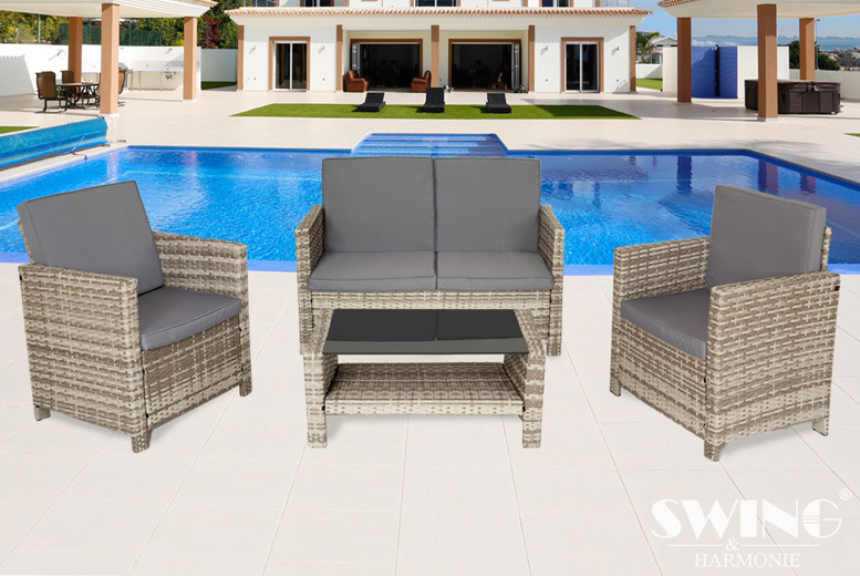 €249 instead of €599.99 (from Viron Motors) for a four-piece rattan Miami garden set - save 58%