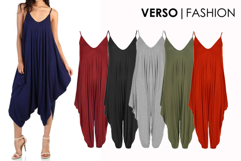 €10 instead of €45.74 (from Verso Fashion) for a baggy harem jumpsuit - choose from six colours and save 78%