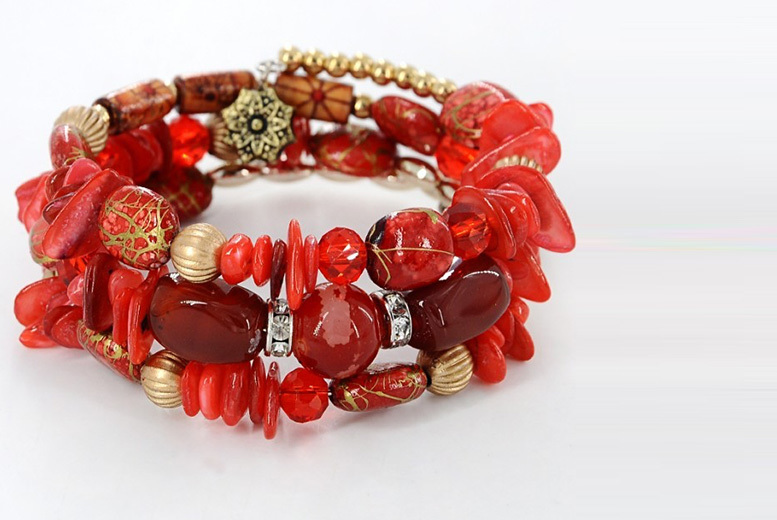 €6.99 instead of €45.60 (from Yepko) for a multi-stone wrap bracelet - save 85%