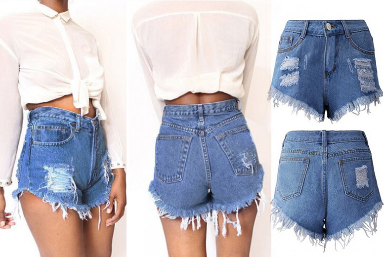 €9.99 instead of €33.98 (from Blu Fish) for a pair of frayed denim shorts – save 71%.