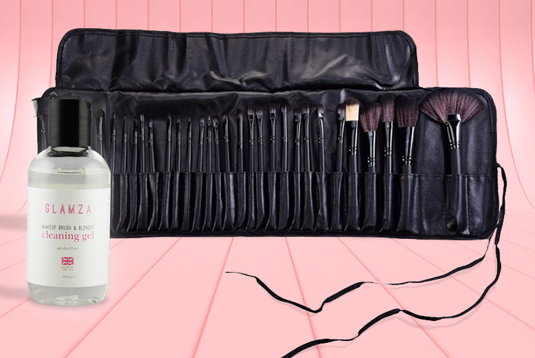 €13.99 instead of €52.46 (from Forever Cosmetics) for a 32-piece makeup brushes set - get a cleaning gel and save 73%
