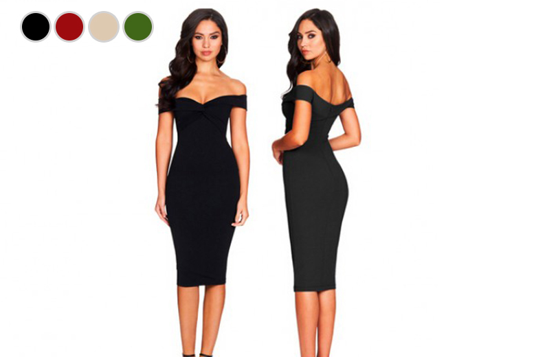 €12 instead of €47.99 (from Blu Fish) for an off the shoulder midi dress – save 75%