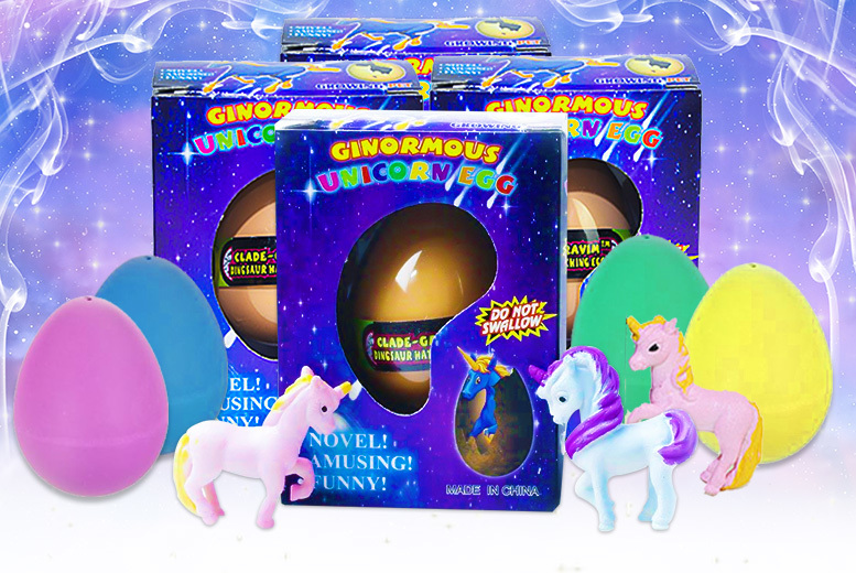 €12 instead of €19.09 (from Charles Oscar) for four magic unicorn hatching eggs - grow your own unicorn and save 37%