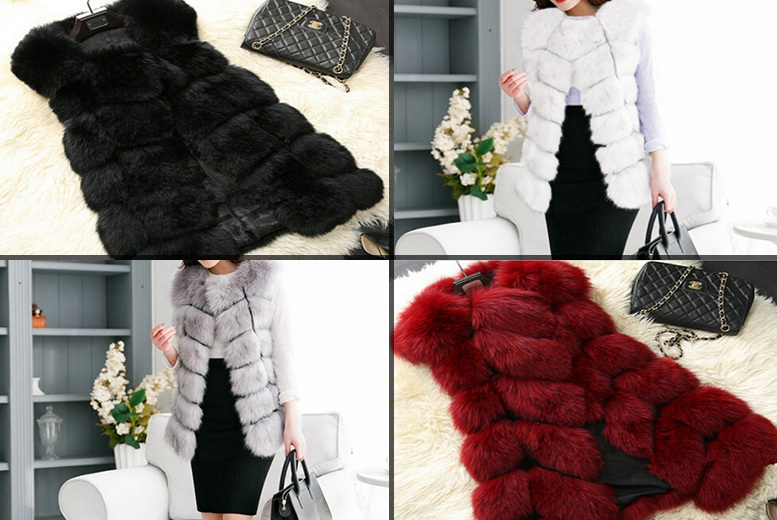 €29.99 instead of €91.31 (from Blu Fish) for a faux fur gilet – choose from four colours and save 67%