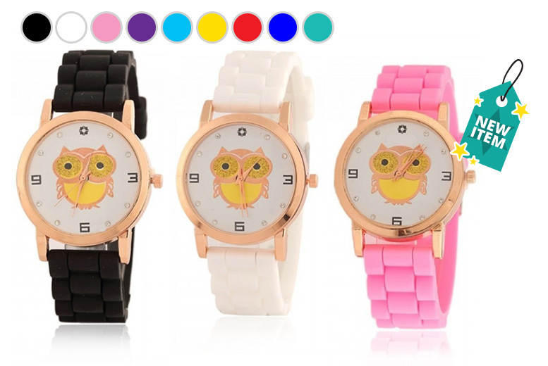€7.99 instead of €34.03 (from Yepko) for a kids' silicone owl watch - save 77%