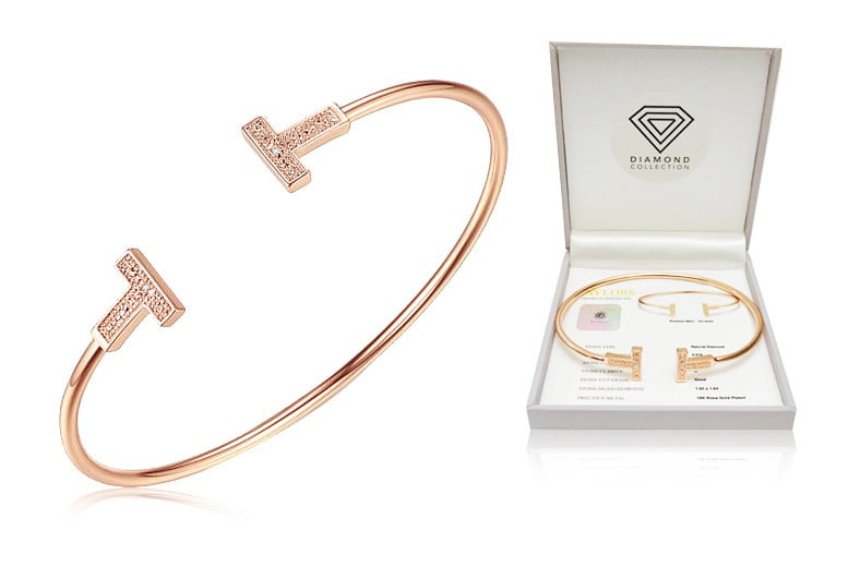 €29 instead of €169.93 (from Taylors) for a rose gold 0.018ct diamond bangle - save 81%