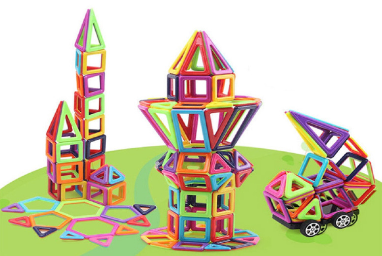 €14 instead of €33.83 (from Wow What Who) for a 64-piece magnetic building block set, or €21.99 for a 95-piece set, or upgrade to include a container from €16.99 – save up to 59%